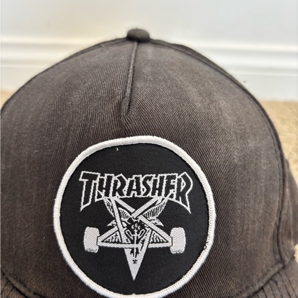 Thrasher Black Skateboard Logo Hat - Picture 2 of 5
